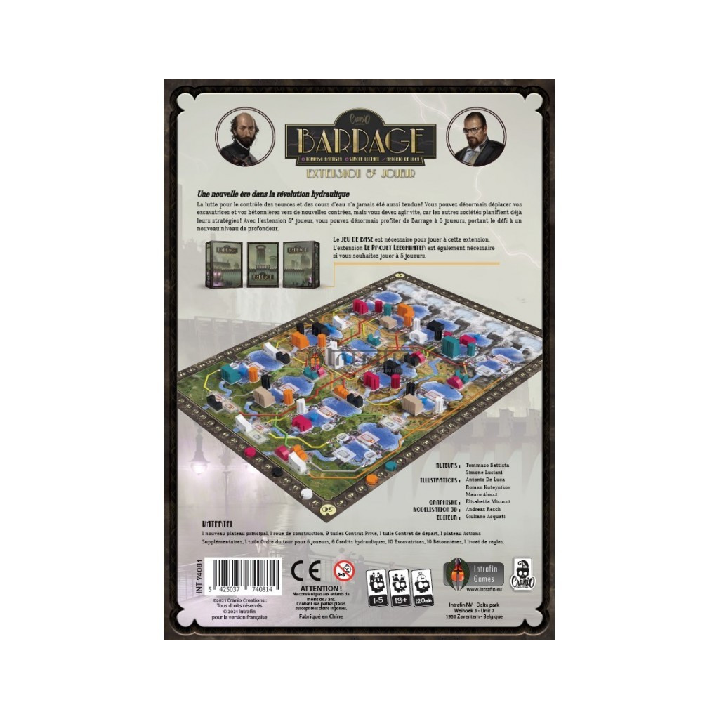 Cranio Creations - Barrage 5th Player Expansion (ENG) - Espansione Per Giocare In 5 Con Nuova Mappa