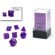 Set de 7 Mini Dés JDR Chessex : Borealis Royal Purple / Gold Luminary