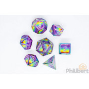 multicolored Metallic Dice Set