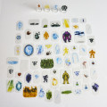 Flat Plastic Miniatures - Spell Minis - 62 Pieces 1