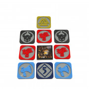 Multicolor Pillage tokens for Blood Rage - 9 pieces
