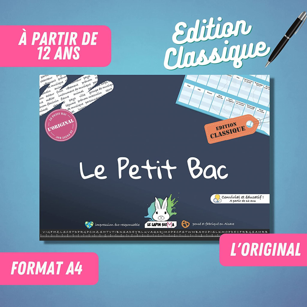 Buy Jeu du Petit BAC - Edition Classique - Le Lapin Sigma - Board