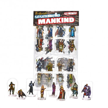 Flat Plastic Miniatures - Mankind - 62 Pieces