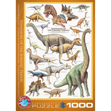 Puzzle - Dinosaures de la Période du Jurassique - 1000 Pièces