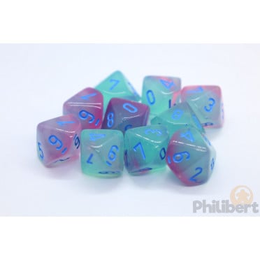 Set de 10 Dés 10 Faces Chessex : Gemini