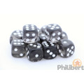 Set of 12 6-sided dice Chessex : Translucent 5