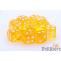 Set of 12 6-sided dice Chessex : Translucent 8