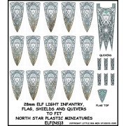 Oathmark: Elf Light Infantry Banner & Shields