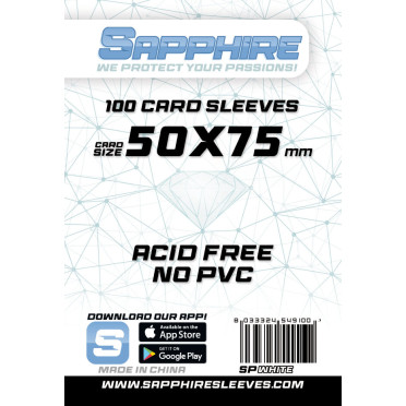 Sapphire - Sleeves White - 50x75mm - 100p