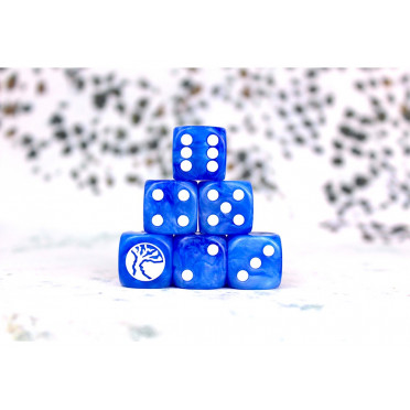 Conquest - Nords - Faction Dice on Bright Blue Swirl