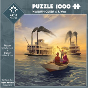 Art & Meeple – Puzzle Mississippi Queen - 1000 pièces