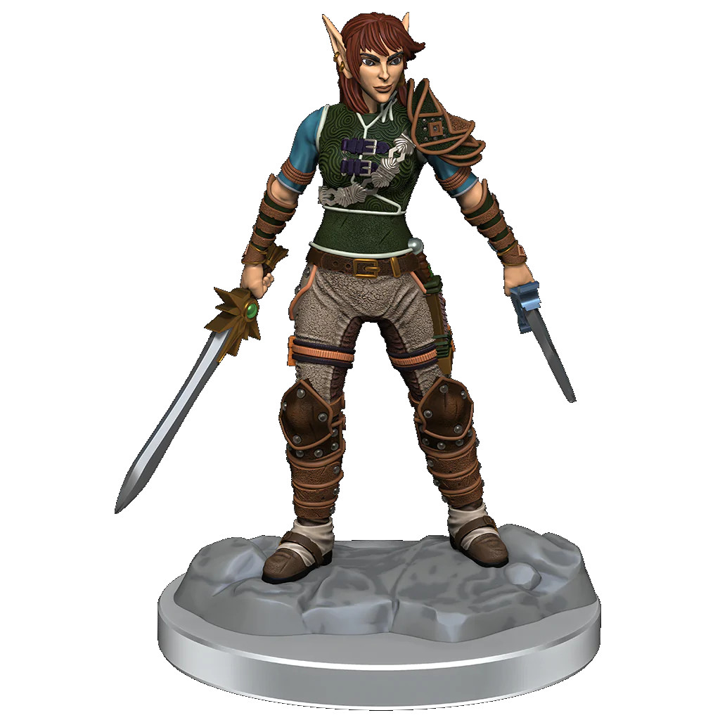 D&D NOLZUR'S MARVELOUS MINIATURES UNPAINTED - HALF-ELF WARLOCK - RPG MINIATURE UNPAINTED DUNGEONS & DRAGONS