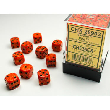 Set de 36 Dés Chessex : Speckled