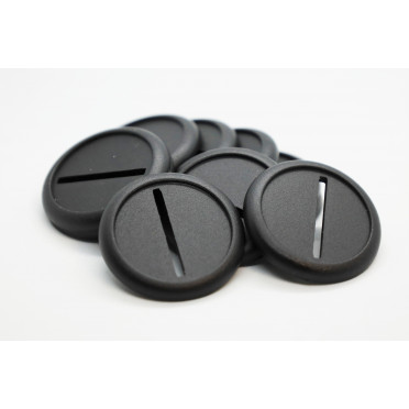 10 Plastic Bases - Round Lip 40mm