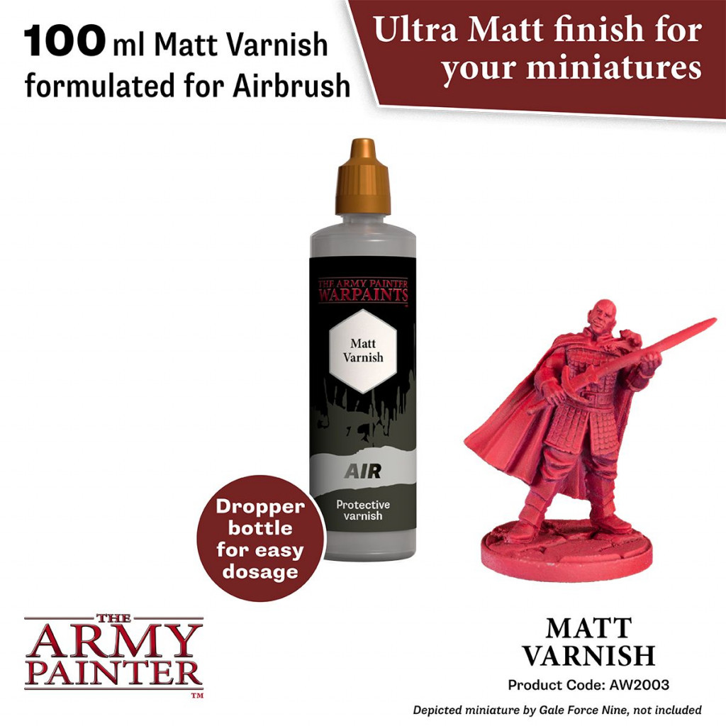 Acheter Army Painter - Warpaints Air: Anti-Shine Varnish - Army Painter -  Jeux de figurines