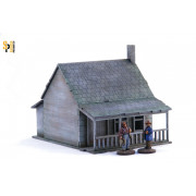 Old West: House with Porch and Stone Chimney 2