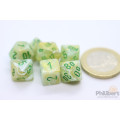 Marble Mini-Polyhedral Green/dark green 7-Die Set 0