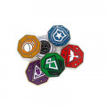 Tokens LaserOx - Arkham Horror:The Card Game Class Action Turn Trackers Supplement Full Pack 1