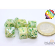 Marble Mini-Polyhedral 7-Die Set