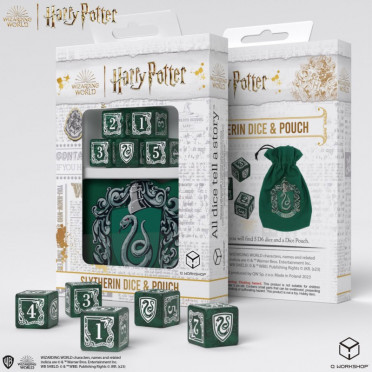 Set de dés Harry Potter - Serpentard Dés + Bourse