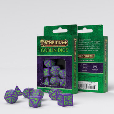 Set de Dés Pathfinder - Goblin Purple & green