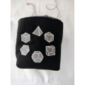 Square dice bag - Grey dice circle 2