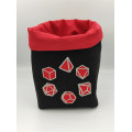 Square dice bag - Red dice circle 0