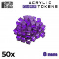 Set de 50 Cubes Transparents 8mm 9