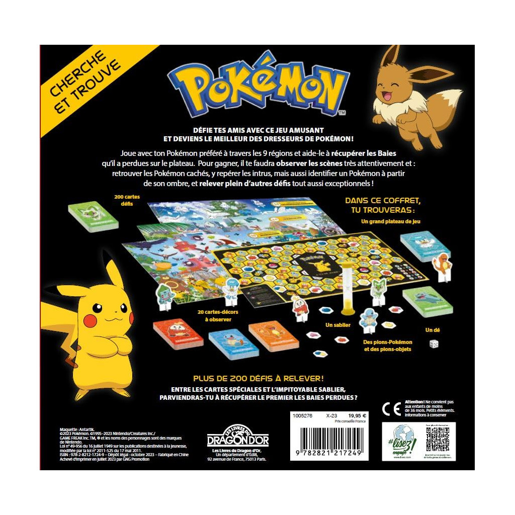 Jeu Pokémon : le grand jeu du cherche-et-trouve : plus de 200 défis à  relever ! : le jeu à Prix Carrefour