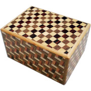 Checkered Japanese secret box - 3 Sun 18 mouvements
