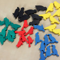 Wingspan - Wooden Bird-shaped Player Tokens and Stickers set 7