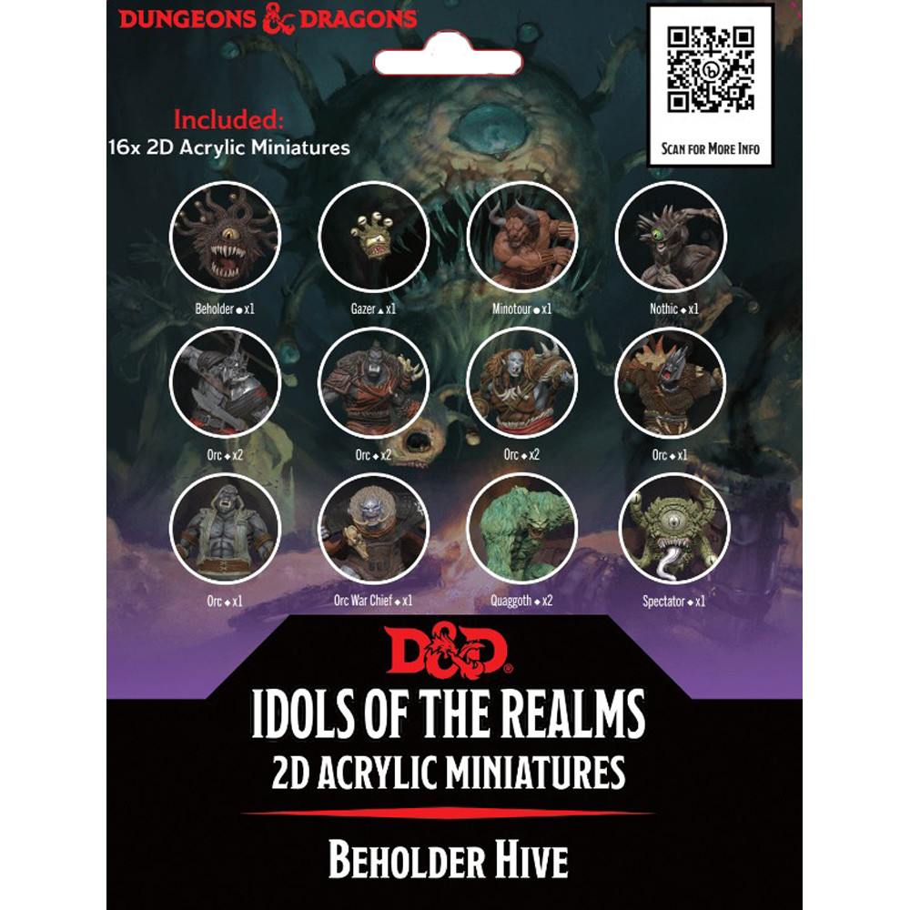 WizKids D&D Beholder Hive 2D Miniaturen Set – Acryl, Flach, Mit Ständern, Für Dungeons & Dragons WizKids D&D Beholder Hive 2D Miniaturen Set – Acryl, Flach, Mit Ständern, Für Dungeons & Dragons