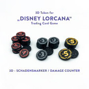 Ensemble de jetons de dégâts 3D pour Lorcana (30 pièces)