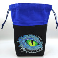 Black and royal blue square dice bag - dragon eye pattern 2