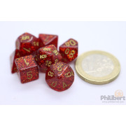 Set de 7 Mini Dés JDR Chessex : Glitter