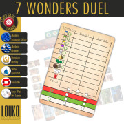 7 Wonders Duel - Feuille de score réinscriptible