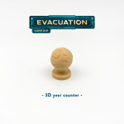 Évacuation – Compteur d'années 3D (1 pièce)
