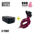6-port HUB Splitter + 6 quick connect cables 0