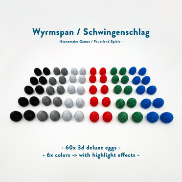 Wyrmspan – Deluxe 3D Eggs (highlights effect) Set (60 pcs)