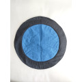 Compartmented dice bag in black velvet - blue interior 2