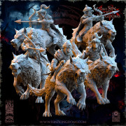 The Beholder Miniatures - Goblins - Archers Wolfs Riders
