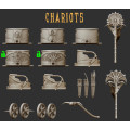 Crab Miniatures - Undead Egyptians - Chariot avec EMC x3 1