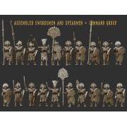 Crab Miniatures - Undead Egyptians - Armored Skeletons with Sword x10