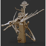 Crab Miniatures - Undead Egyptians - Pharaon On Sobek Dragon With Palanquin V2 x1