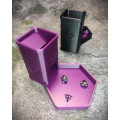 Dice tower - glitter purple color 2