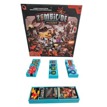 Zombicide Invader - Rangement insert bleu turquoise compatible