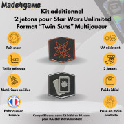 Kit de 2 jetons "Twin Suns" additionnels compatible Star Wars Unlimited