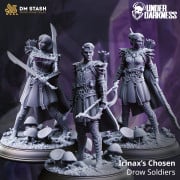 DM Stash - Under Darkness : Set of 3 Drow Soldiers