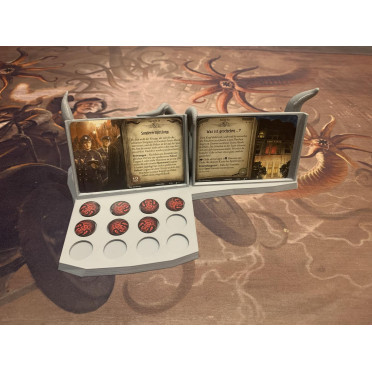 Arkham Horror LCG agenda cards and scene card holder in grey