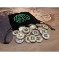 Arkham Horror LCG - Token Sleeves in Green Purple Blue Shimmering 0